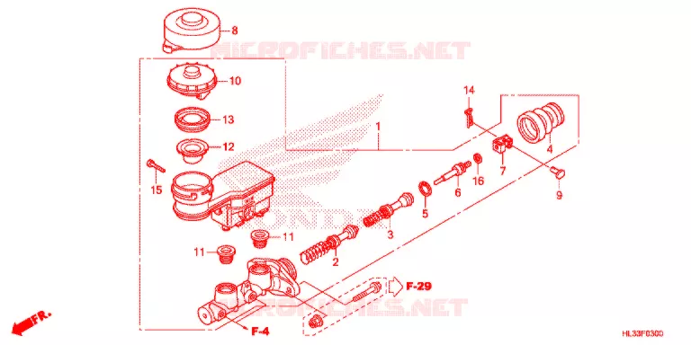 MAITRE CYLINDRE DE FREIN AVANT Honda ATV 700 PIONEER 2018  SXS700M4J