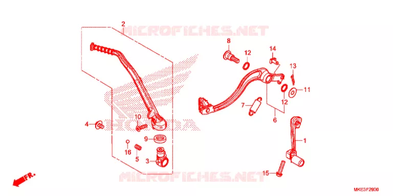 PEDALE - KICK Honda MOTO 450 CRF 2018  CRF450RJ