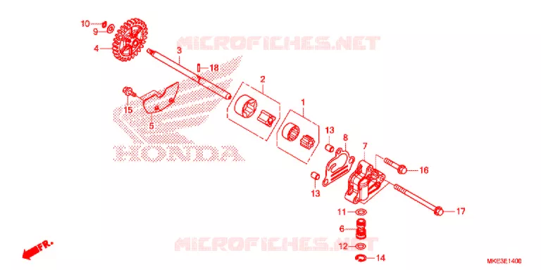 POMPE A HUILE Honda MOTO 450 CRF 2018  CRF450RJ