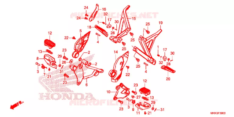 REPOSE PIED Honda MOTO 1000 AFRICA-TWIN 2018  CRF1000DJ
