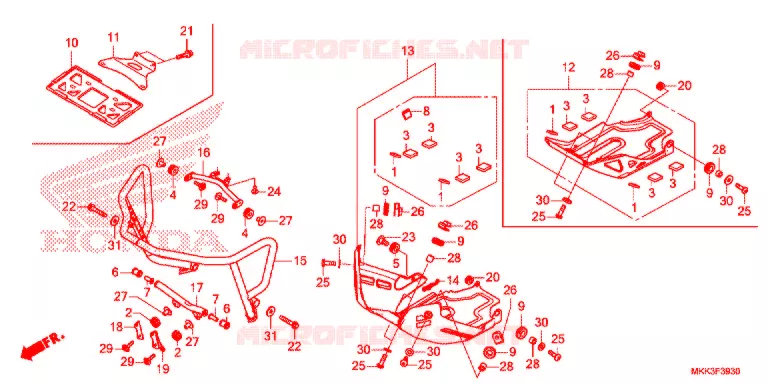 FRONT SIDE PIPE/SKID PLATE Honda MOTO 1000 AFRICA-TWIN 2021  CRF1000AJ