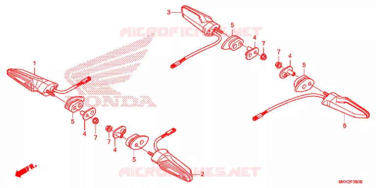 CLIGNOTANT Honda MOTO 1000 AFRICA-TWIN 2021  CRF1000AJ
