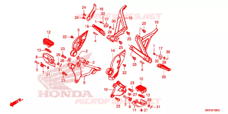 REPOSE PIED Honda MOTO 1000 AFRICA-TWIN 2021  CRF1000AJ