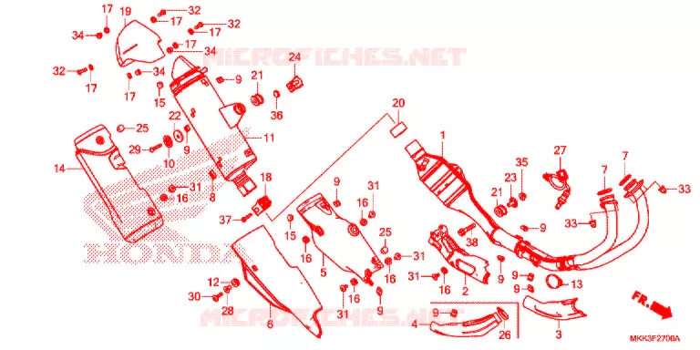 SILENCIEUX D'ECHAPPEMENT Honda MOTO 1000 AFRICA-TWIN 2018  CRF1000AJ
