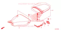 SELLE pour Honda CBR 600 RR ABS RED de 2018