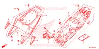 COUVERCLES LATERAUX pour Honda CBR 600 RR RED de 2017