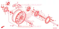 ROUE ARRIERE pour Honda CBR 600 RR RED de 2017