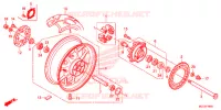 ROUE ARRIERE pour Honda CBR 600 RR RED de 2017
