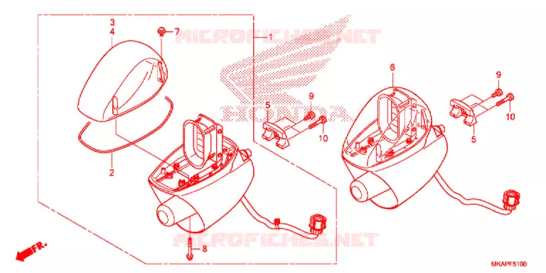 FEU DE PATROUILLE ROTATIF Honda MOTO 750 NC 2018  NC750PAJ