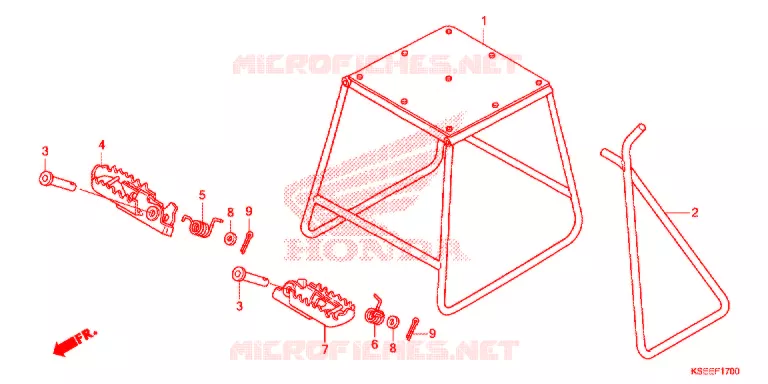 BEQUILLE - REPOSE PIEDS Honda MOTO 150 CRF 2018  CRF150RBJ