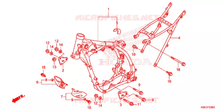 CADRE Honda MOTO 150 CRF 2019  CRF150RBJ