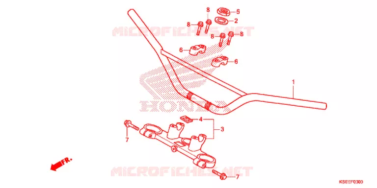 GUIDON - TE DE FOURCHE Honda MOTO 150 CRF 2019  CRF150RBJ