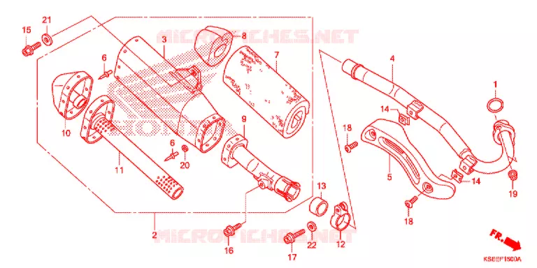 SILENCIEUX D'ECHAPPEMENT Honda MOTO 150 CRF 2020  CRF150RBJ