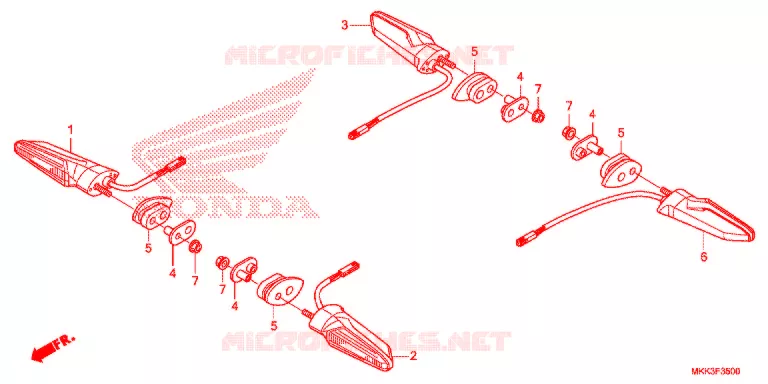 CLIGNOTANT Honda MOTO 1000 AFRICA-TWIN 2018  CRF1000DL2J