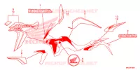 AUTOCOLLANTS (2) pour Honda AFRICA TWIN 1000 LOWER de 2018