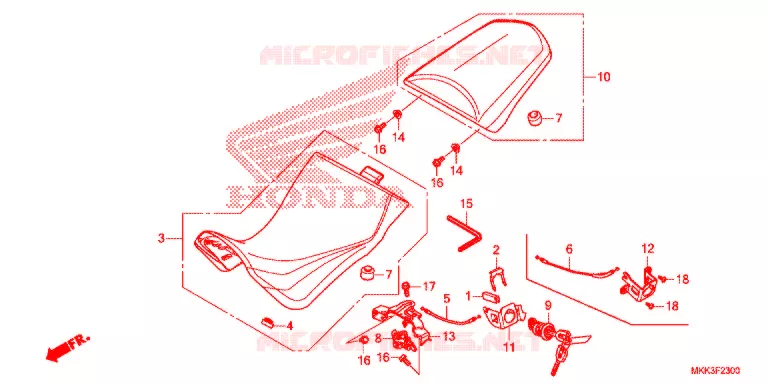 SELLE Honda MOTO 1000 AFRICA-TWIN 2018  CRF1000ALJ