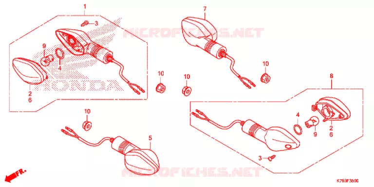 CLIGNOTANT Honda MOTO 190 XR 2017  XR190LH