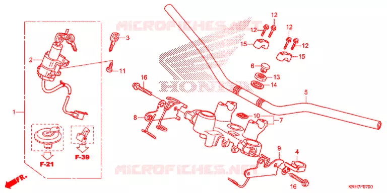 GUIDON - TE DE FOURCHE Honda MOTO 150 XR 2017  XR150LEKH