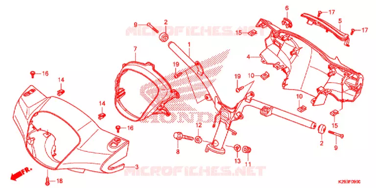 GUIDON - CARENAGE Honda SCOOTER 125 SH 2017  ANC125H