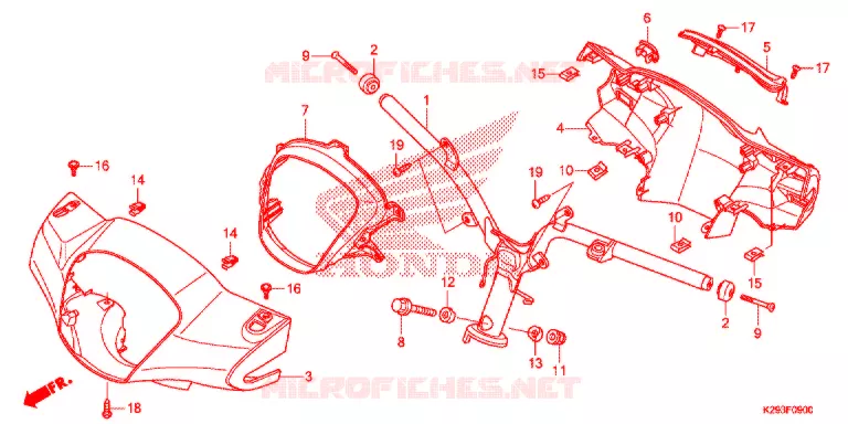 GUIDON - CARENAGE Honda SCOOTER 125 SH 2017  ANC125H