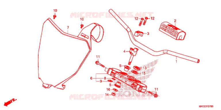 GUIDON - TE DE FOURCHE Honda MOTO 450 CRF 2019  CRF450RK