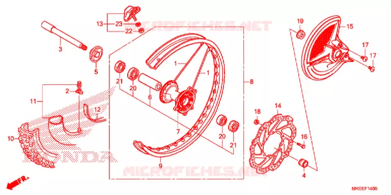 ROUE AVANT Honda MOTO 450 CRF 2019  CRF450RK