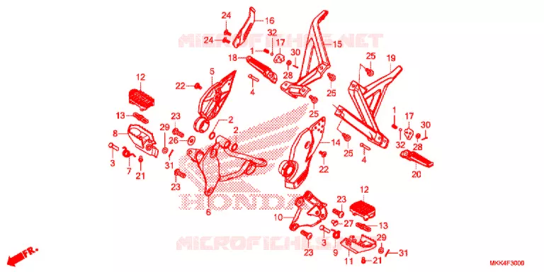 REPOSE PIED Honda MOTO 1000 AFRICA-TWIN 2018  CRF1000D2J