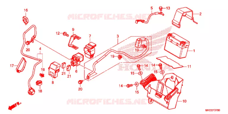 BATTERIE Honda MOTO 450 CRF 2019  CRF450RK