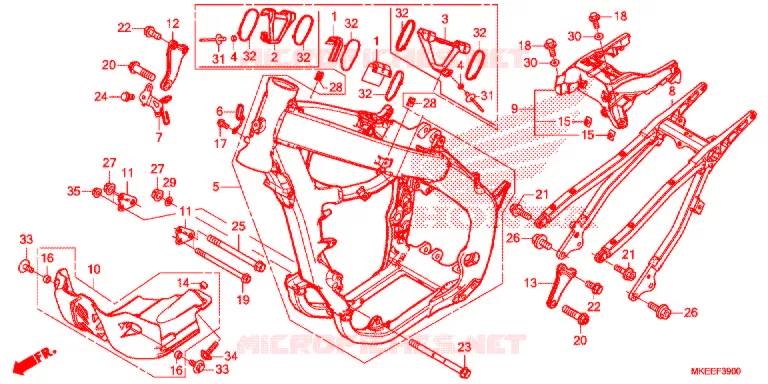 CADRE Honda MOTO 450 CRF 2019  CRF450RK