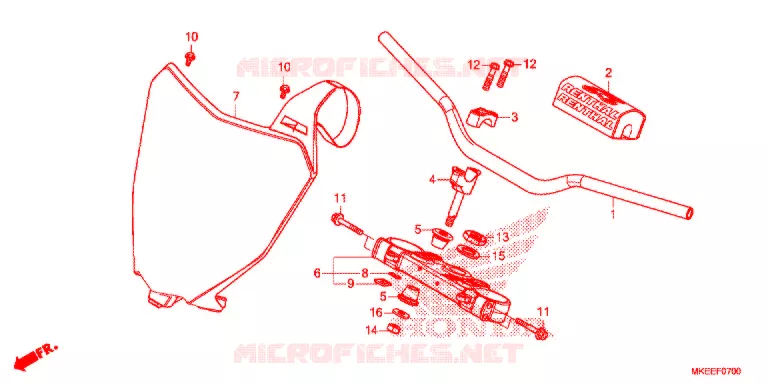 GUIDON - TE DE FOURCHE Honda MOTO 150 CRF 2018  CRF150RBJ