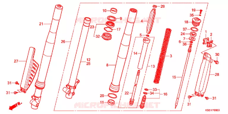 FOURCHE Honda MOTO 150 CRF 2021  CRF150RBJ