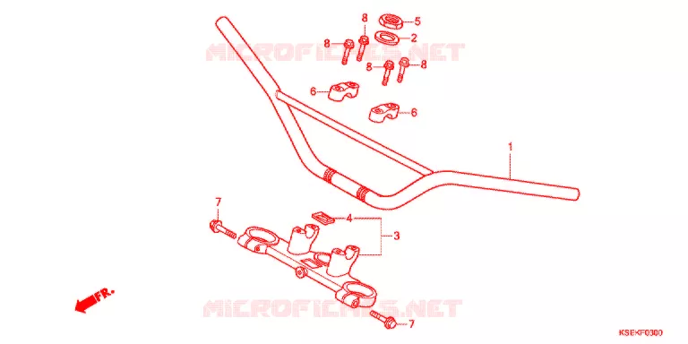 GUIDON - TE DE FOURCHE Honda MOTO 150 CRF 2021  CRF150RBJ