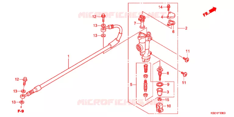 MAITRE-CYLINDRE DE FREIN ARRIERE Honda MOTO 150 CRF 2021  CRF150RBJ
