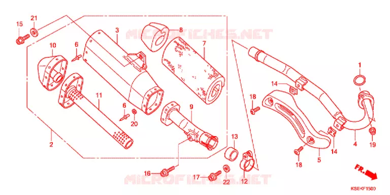 SILENCIEUX D'ECHAPPEMENT Honda MOTO 150 CRF 2019  CRF150RBJ