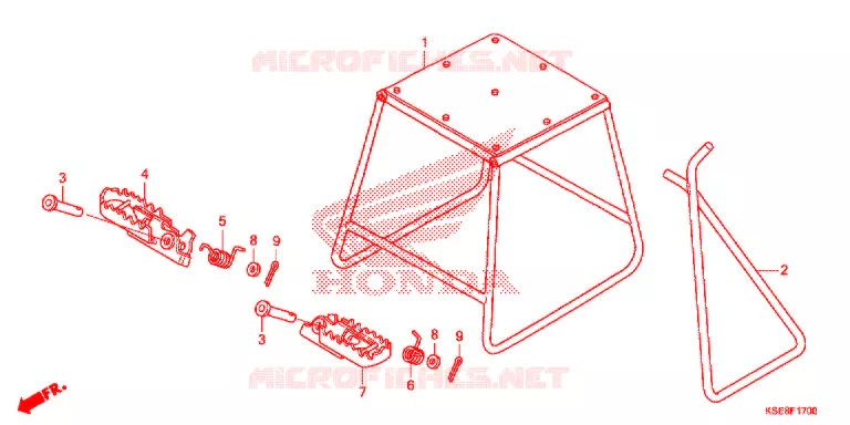 BEQUILLE - REPOSE PIEDS Honda MOTO 150 CRF 2018  CRF150RJ