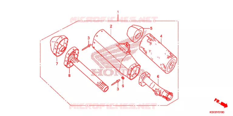 SILENCIEUX D'ECHAPPEMENT Honda MOTO 150 CRF 2018  CRF150RJ