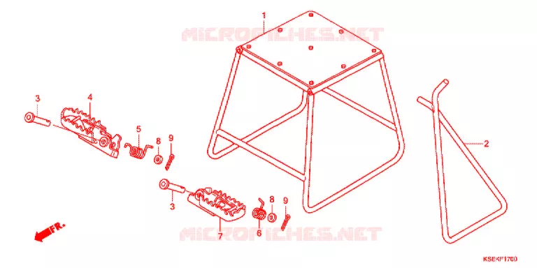 BEQUILLE - REPOSE PIEDS Honda MOTO 150 CRF 2019  CRF150RJ