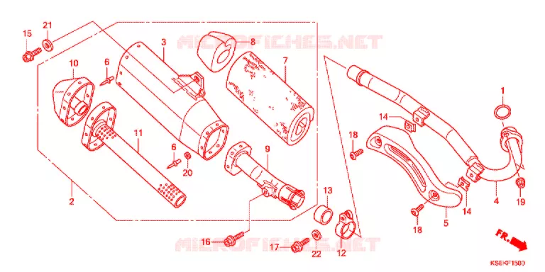 SILENCIEUX D'ECHAPPEMENT Honda MOTO 150 CRF 2019  CRF150RJ