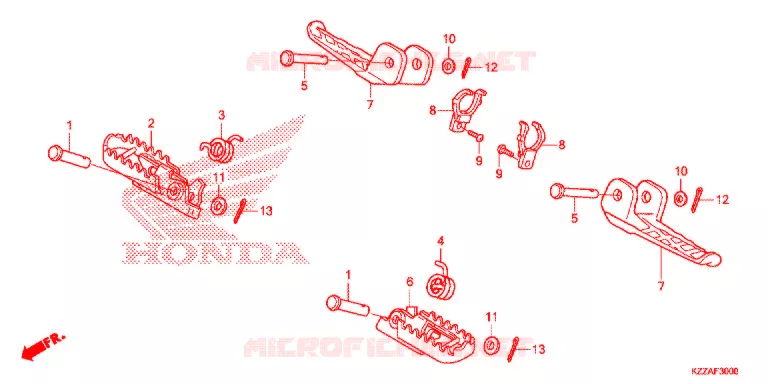 REPOSE PIED Honda MOTO 250 CRF 2018  CRF250RLJ