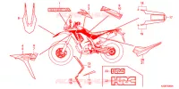 AUTOCOLLANTS pour Honda CRF 250 RALLYE de 2018
