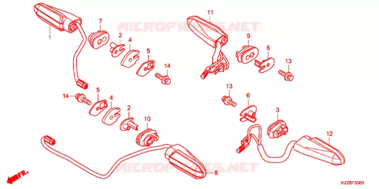 CLIGNOTANT Honda MOTO 250 CRF 2018  CRF250RLJ