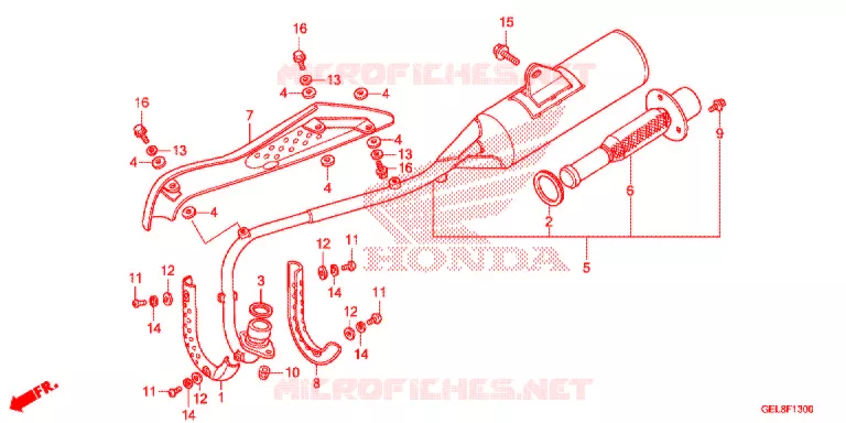 SILENCIEUX D'ECHAPPEMENT Honda MOTO 50 CRF 2018  CRF50FJ