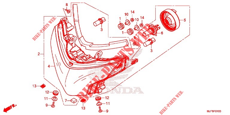 PHARE pour Honda CTX 700 DCT ABS de 2019