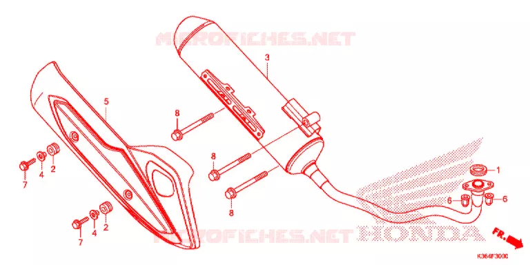 SILENCIEUX D'ECHAPPEMENT Honda SCOOTER 150 PCX 2018  WW150J_A