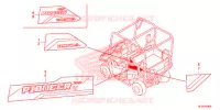 AUTOCOLLANTS pour Honda PIONEER 700 M4 DELUXE de 2018