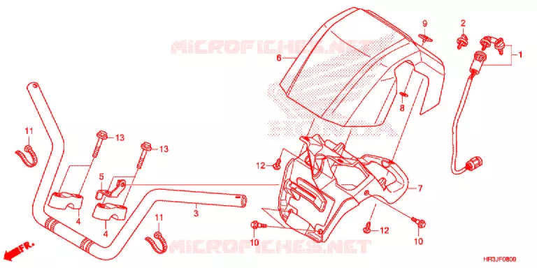 GUIDON Honda ATV 420 FOURTRAX 2018  TRX420TM1J