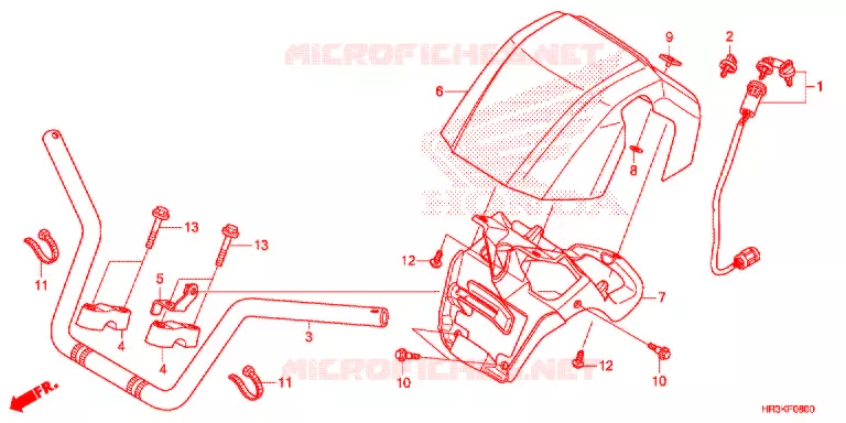 GUIDON Honda ATV 420 FOURTRAX 2019  TRX420FA2K