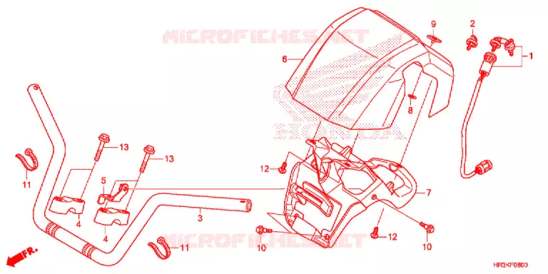 GUIDON Honda ATV 420 FOURTRAX 2019  TRX420FA2K