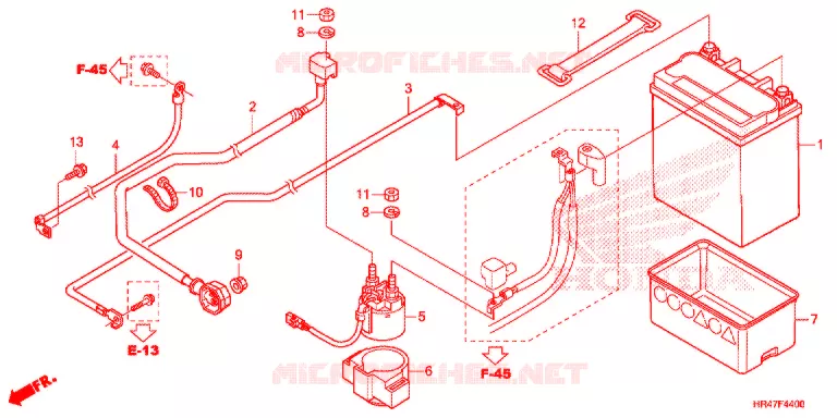 BATTERIE Honda ATV 500 FOURTRAX 2018  TRX500FE1J