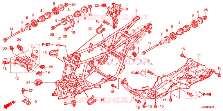 CADRE Honda ATV 500 FOURTRAX 2018  TRX500FE1J